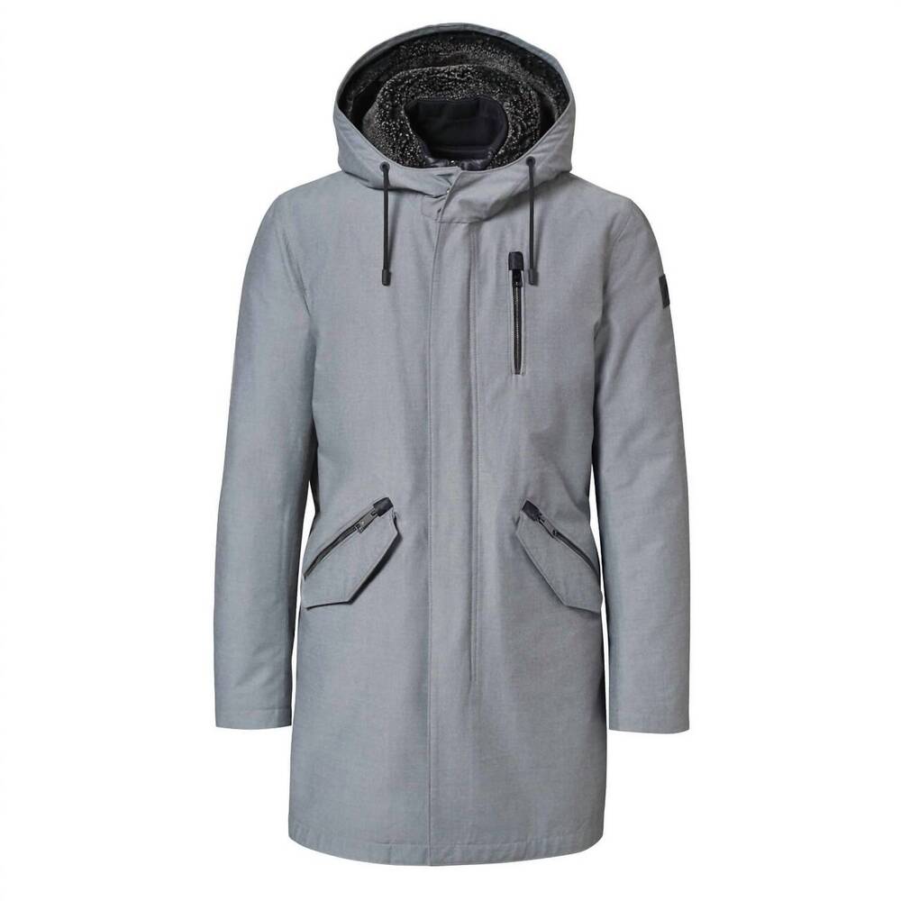 NEW PORSCHE DESIGN men's 3-in-1 parka jacket in grey violet/black